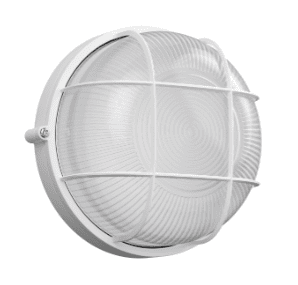 Светильник НПП1302, белый, круглый с решеткой, 60 Вт