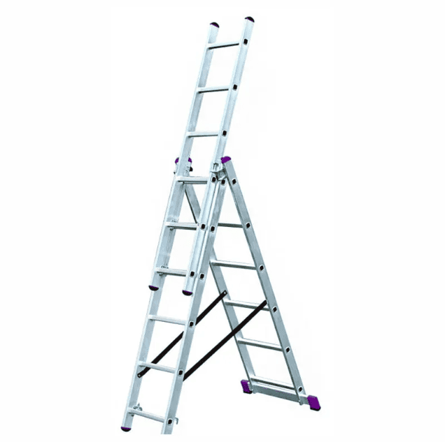 Трехсекционная универсальная лестница KRAUSE "CORDA" 3х6