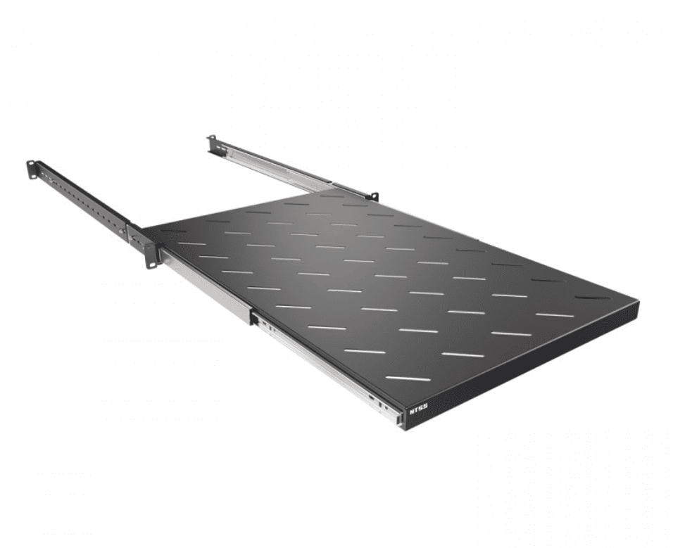 Выдвижная полка NTSS 19” 1U, глубина 700 мм для шкафов 1000 мм, черный RAL 9005
