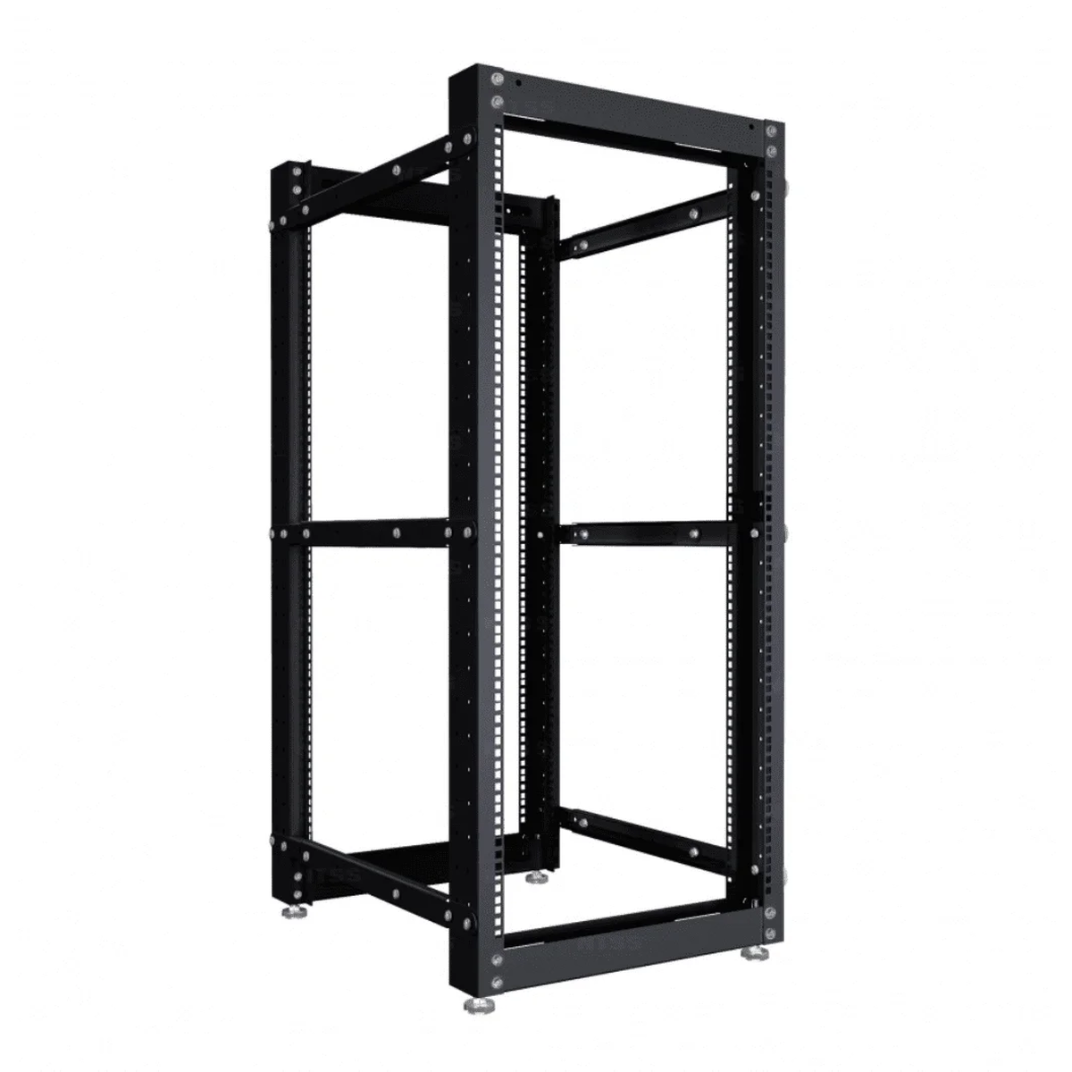 Стойка серверная NTSS OR двухрамная 42U 600-1000мм, комплект ножек, черный RAL 9005