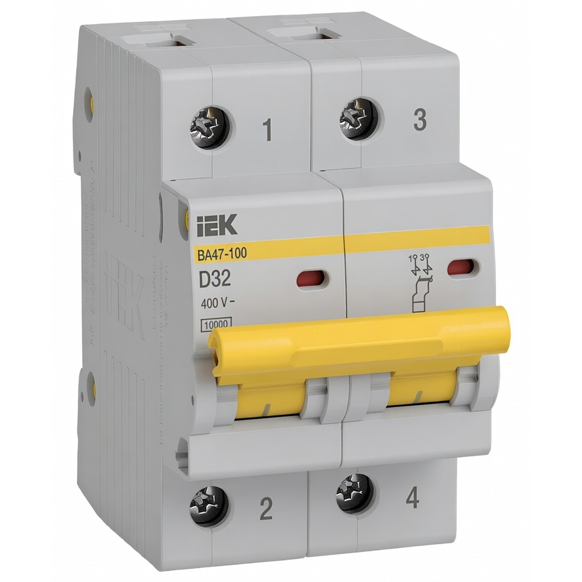 Автоматический выключатель 2P ВА47-100 32А D IEK