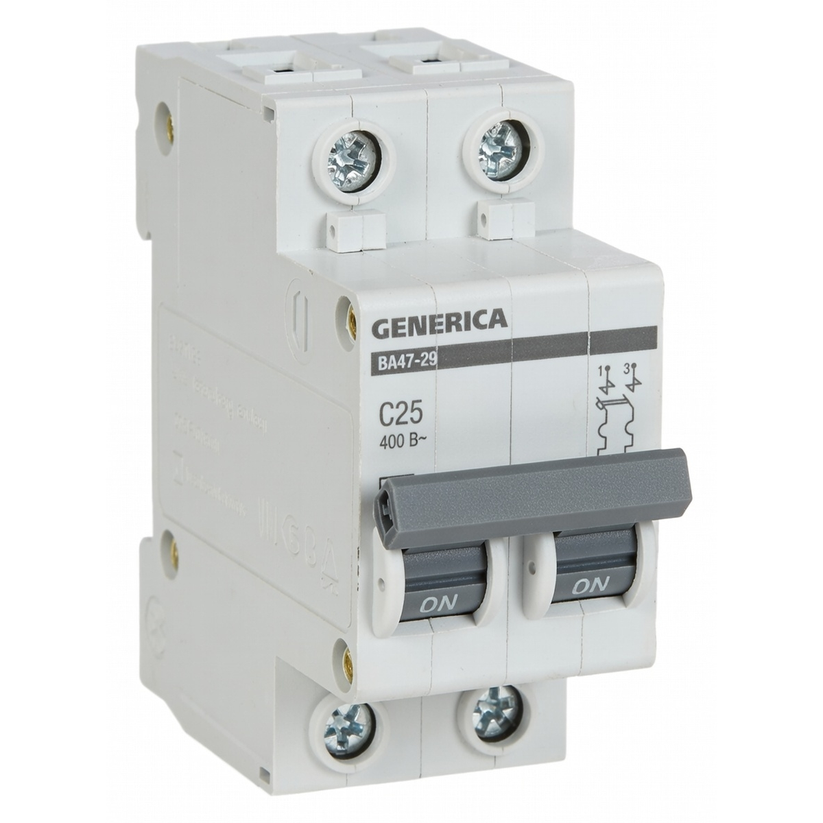 Автоматический выключатель 2P ВА47-29 25А 4,5кА C