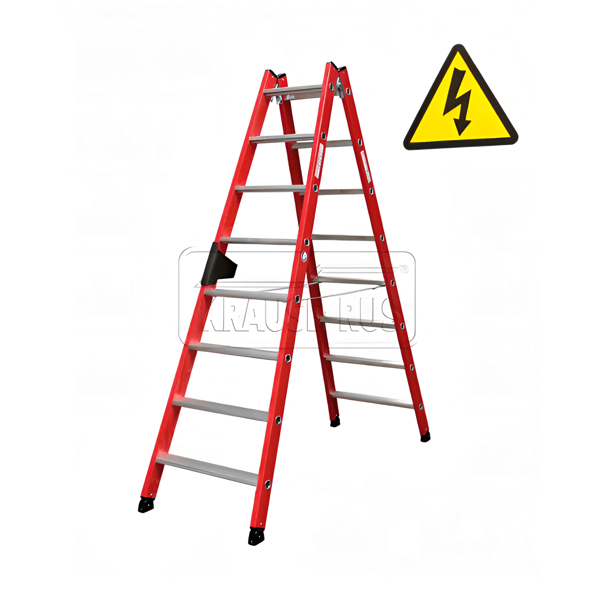 Диэлектрическая двухсторонняя стремянка Krause 2х6 ступ из алюминия