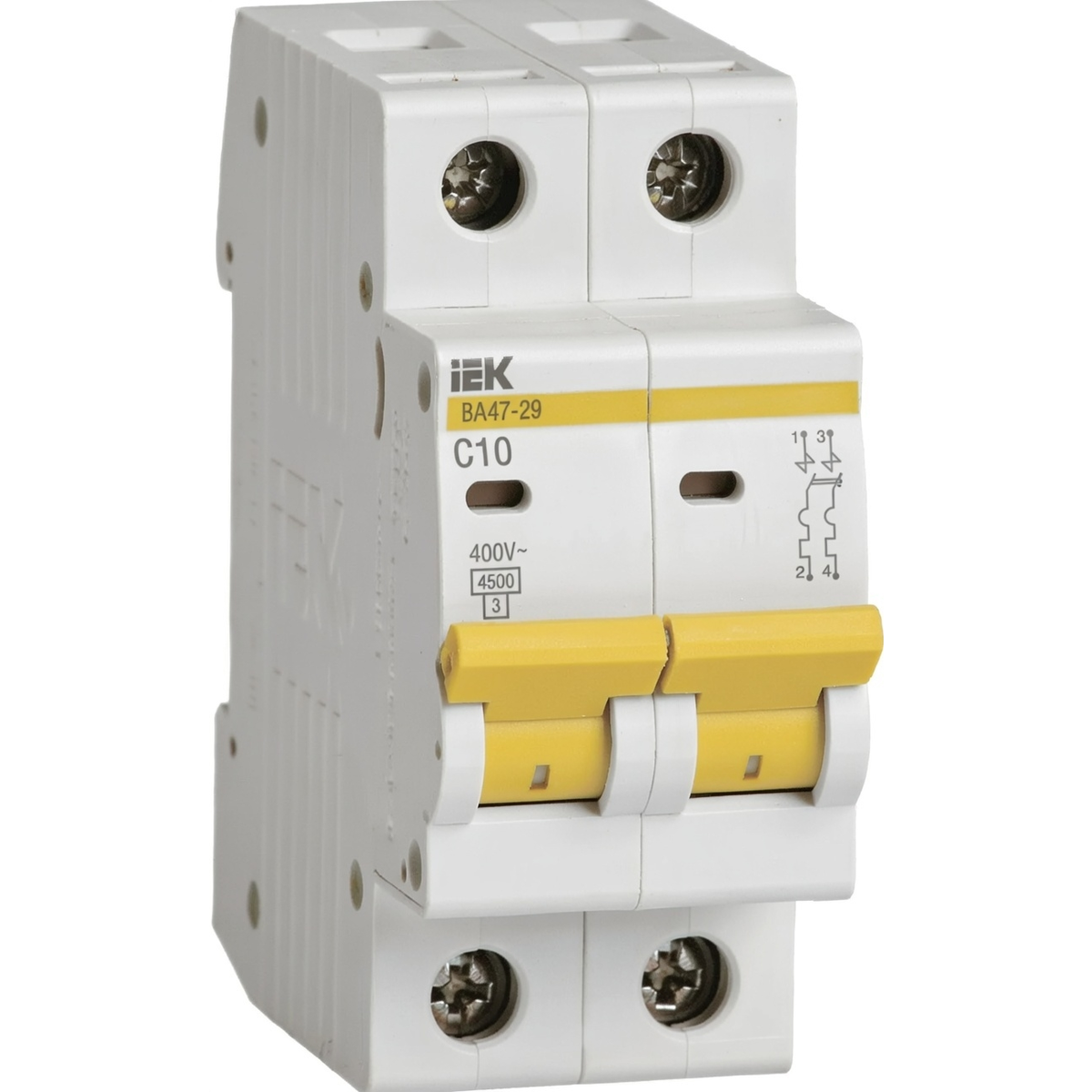 Автоматический выключатель 2Р ВА47-29 10 А