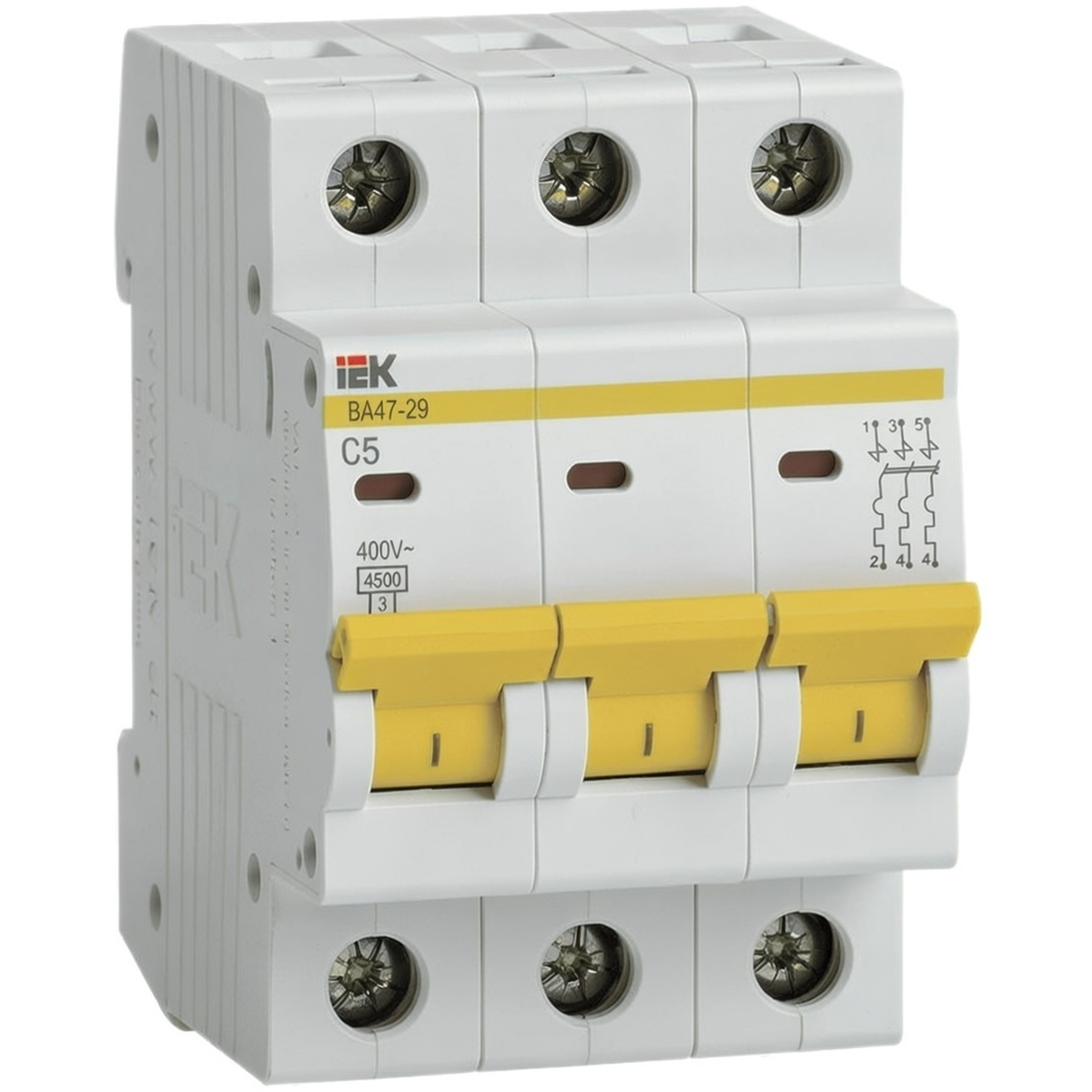 Автоматический выключатель 3Р ВА47-29 5 А