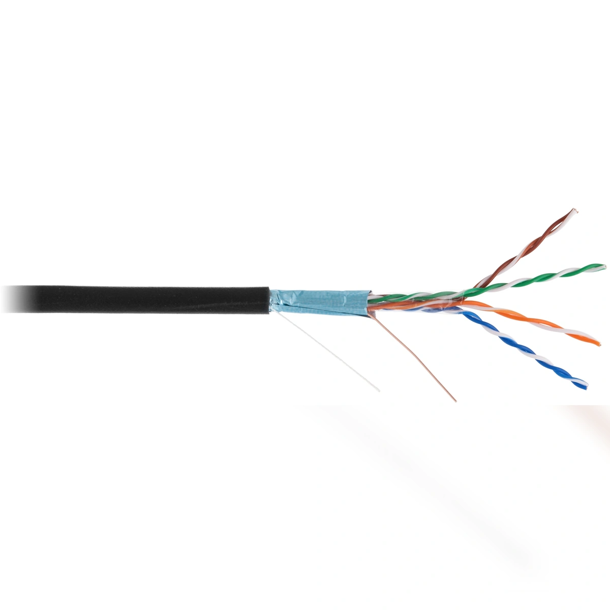 Кабель витая пара CAT5e F/UTP 4 пары медный PE, внешний, KOSCAB, черный, 305 м