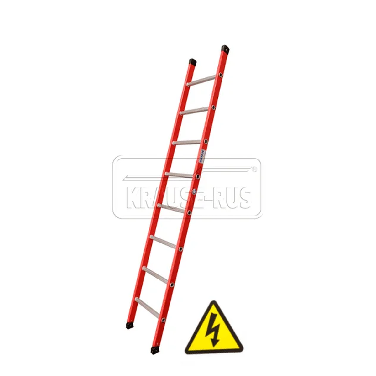 Диэлектрическая приставная лестница KRAUSE 6 ступеней с алюминиевыми перекладинам